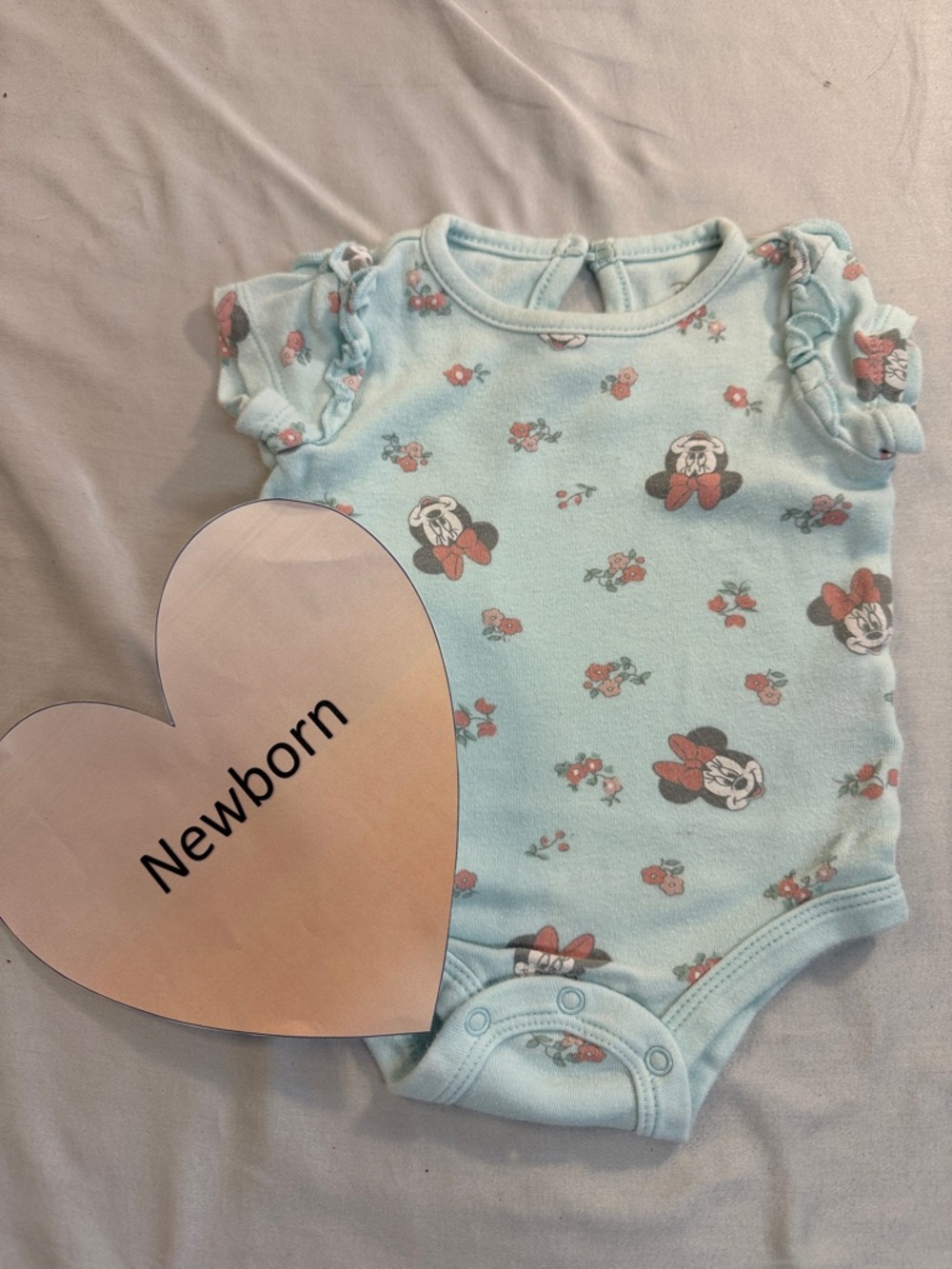 Disney - Short sleeve Minnie Mouse Baby Onesie Top